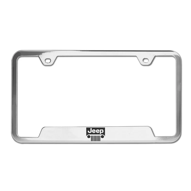 Au-Tomotive Gold Genuine JEEP Grille Laser Etched Logo Stainless Steel Cut-Out License Plate Frame GF.JEEG.EC - Image 7