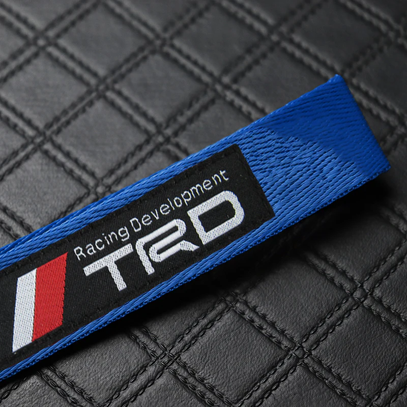 Blue TOYOTA MOTORS TRD Racing Set Keychain Metal Key Ring with Steering Wheel Emblem - Image 7