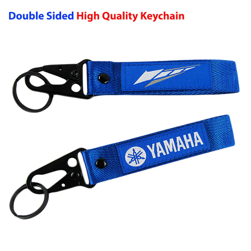 Blue Set of YAMAHA Racing Biker Keychain Lanyard Motorcycle Key chain Strap Tag - Image 9