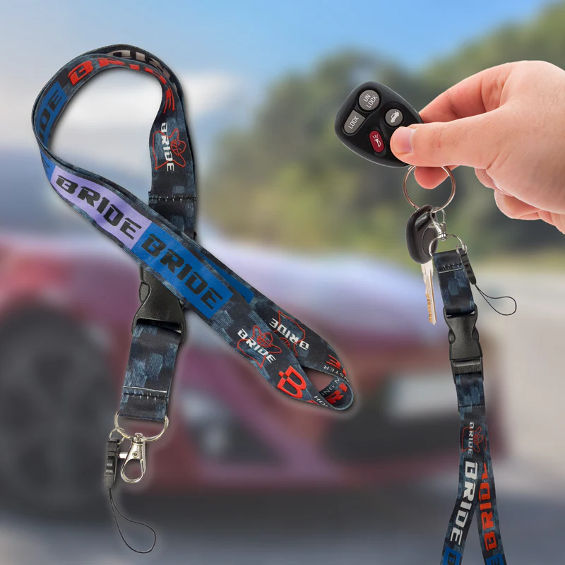 Bride JDM Racing Carbon Style Keychain Quick Release Lanyard - Image 6