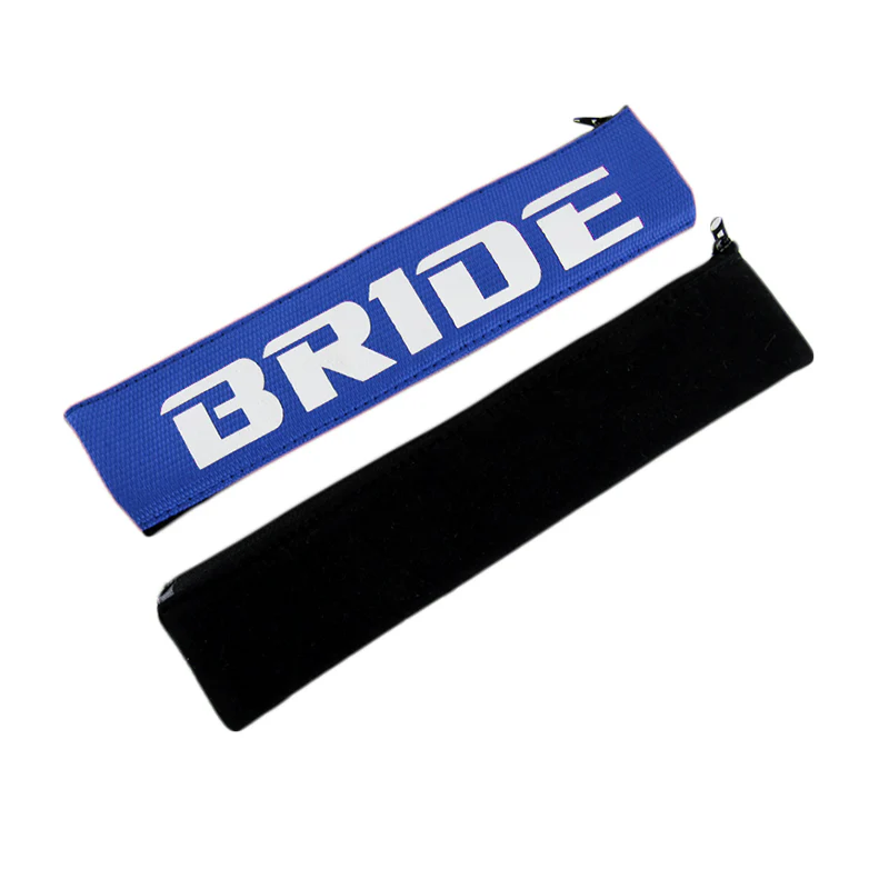 BRIDE Blue Soft Fabric Seat Belt Cover Shoulder Pads Fabric Racing Seat Material - Image 5