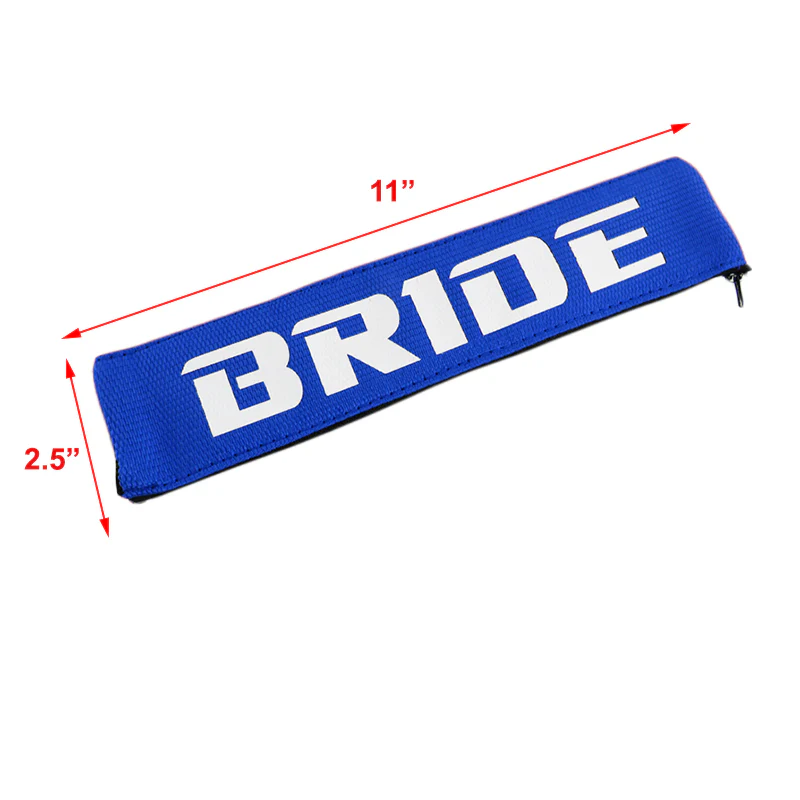 BRIDE Blue Soft Fabric Seat Belt Cover Shoulder Pads Fabric Racing Seat Material - Image 7