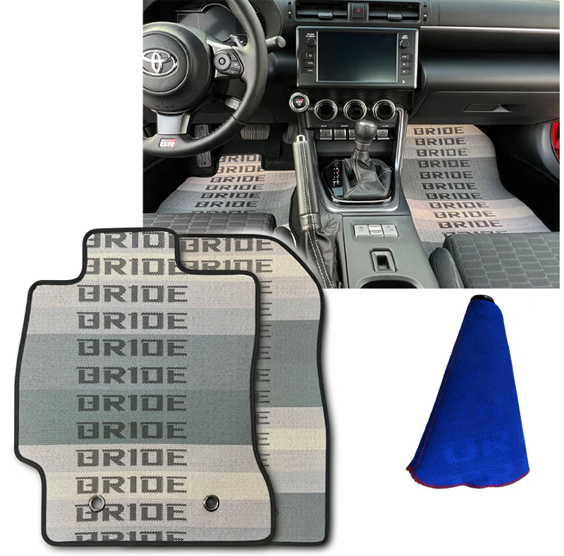 Bride Racing Set Fabric Floor Mats Carpets for 13-20 Scion FRS/Subaru BRZ/ Toyota 86 with Blue Shift Boot Cover - Image 11