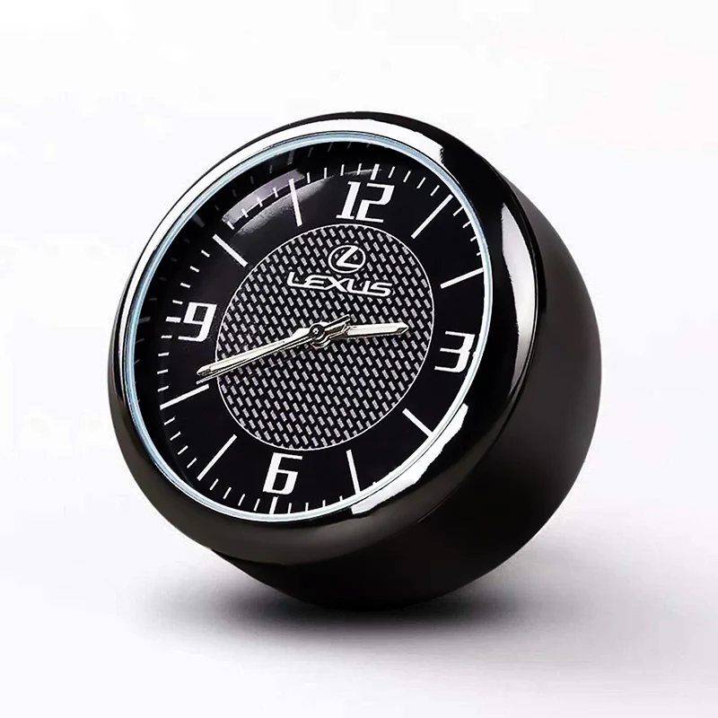 LEXUS Set of Car 15" Steering Wheel Cover Carbon Fiber Look Leather with Exquisite Clock - Image 9