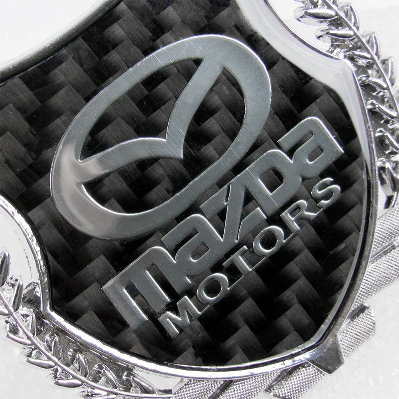 Carbon Fiber Metal Car Front Body Trunk Rear Side Silver Emblem Sticker for Mazda X2 - Image 5