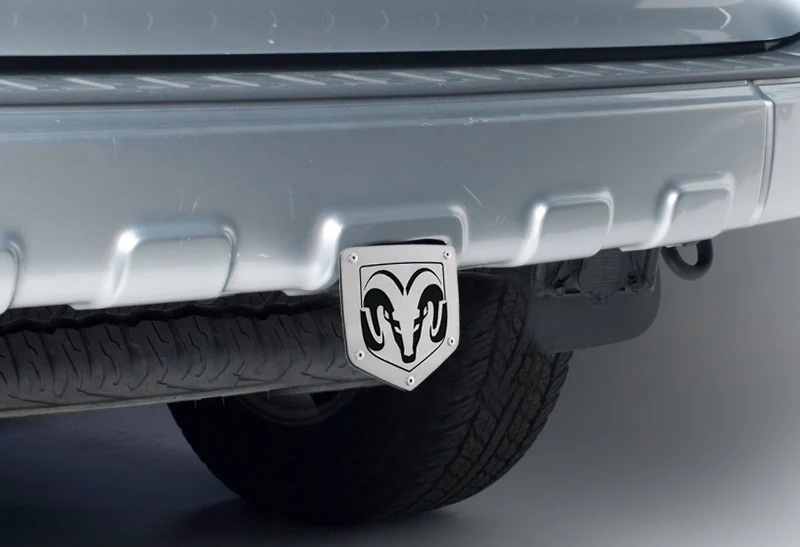 DODGE RAM Engraved Billet LOGO Laser Cut Stainless Steel Hitch Cover Plug Cap For 2" Trailer Receiver - Image 2