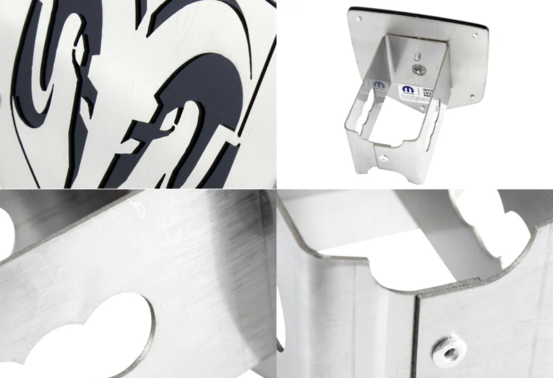 DODGE RAM Engraved Billet LOGO Laser Cut Stainless Steel Hitch Cover Plug Cap For 2" Trailer Receiver - Image 3