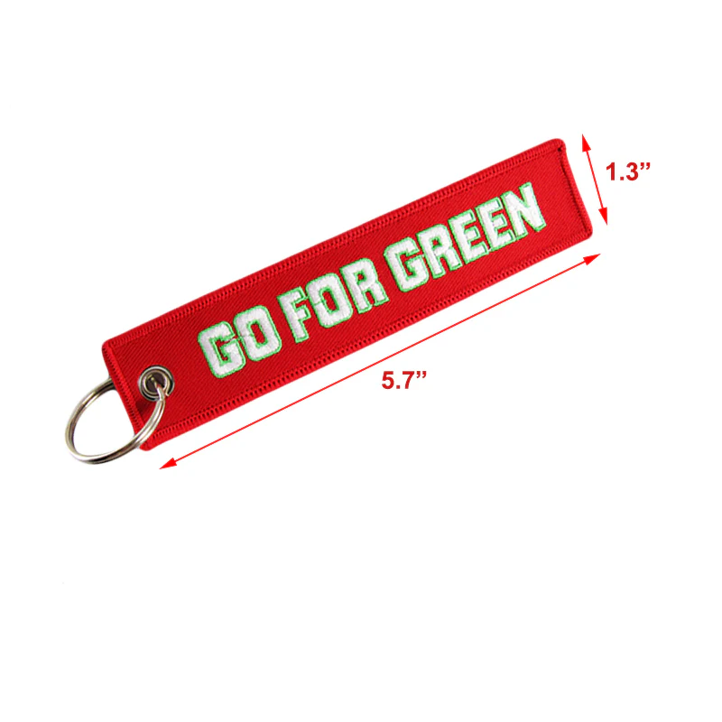 EMBROIDERED DOUBLE SIDED KEYCHAIN TAG RED JDM TAKATA Racing CELL HOLDERS KEYRING X2 - Image 4