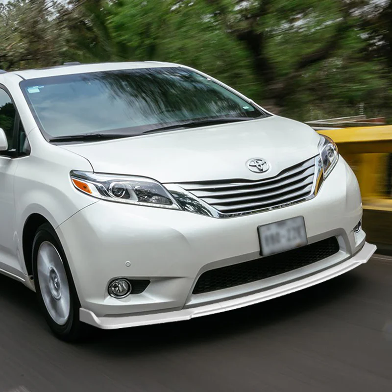 For 2011-2015 Toyota Sienna MP-Style Painted White Front Bumper Body Splitter Spoiler Lip 3PCS - Image 5