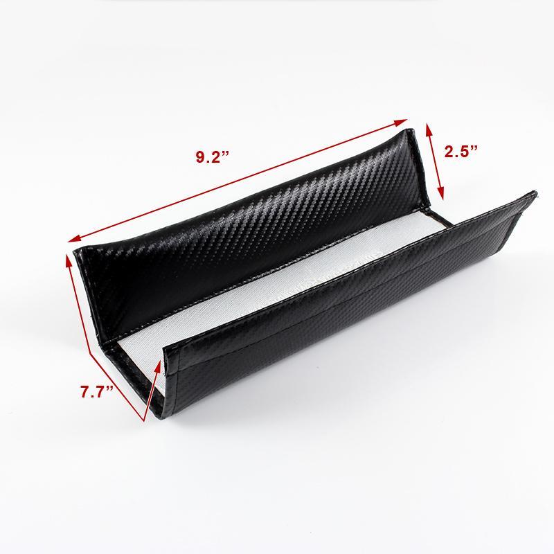 Dodge SRT Hellcat Set of Carbon Look Seat Belt Cover X2 with Side Fenders Bumper Rear Trunk Scratch Guard - Image 7