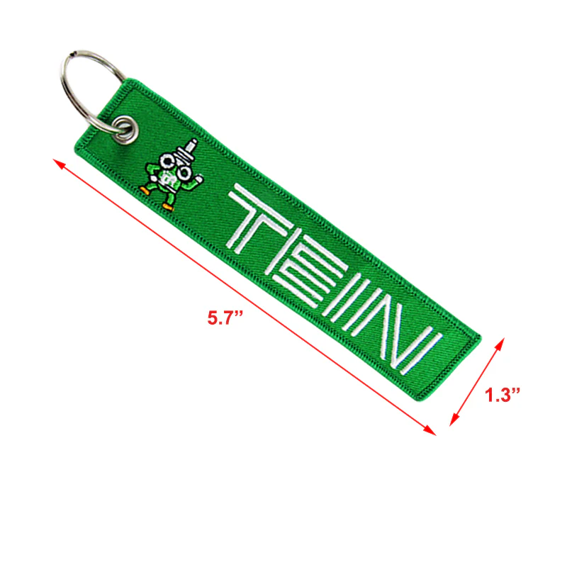 DOUBLE SIDE EMBROIDERED KEY TAG JDM TEIN RACING KEYCHAIN CELL HOLDERS KEYRING X2 - Image 4