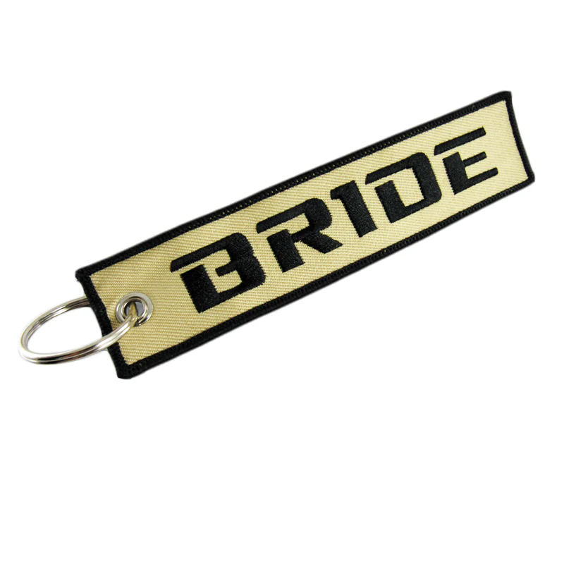 Embroidery JDM BRIDE RACING DOUBLE SIDE Racing Cell Holders Keychain Keyring X2 - Image 5