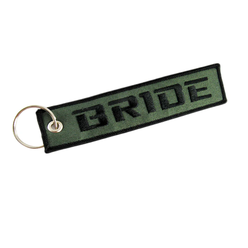 Embroidery JDM BRIDE RACING DOUBLE SIDE Racing Cell Holders Keychain Keyring X2 - Image 6