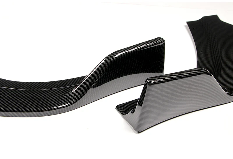 For 1996-1998 Honda Civic JDM CS-Style Carbon Look Front Bumper Body Splitter Spoiler Lip 3PCS - Image 2