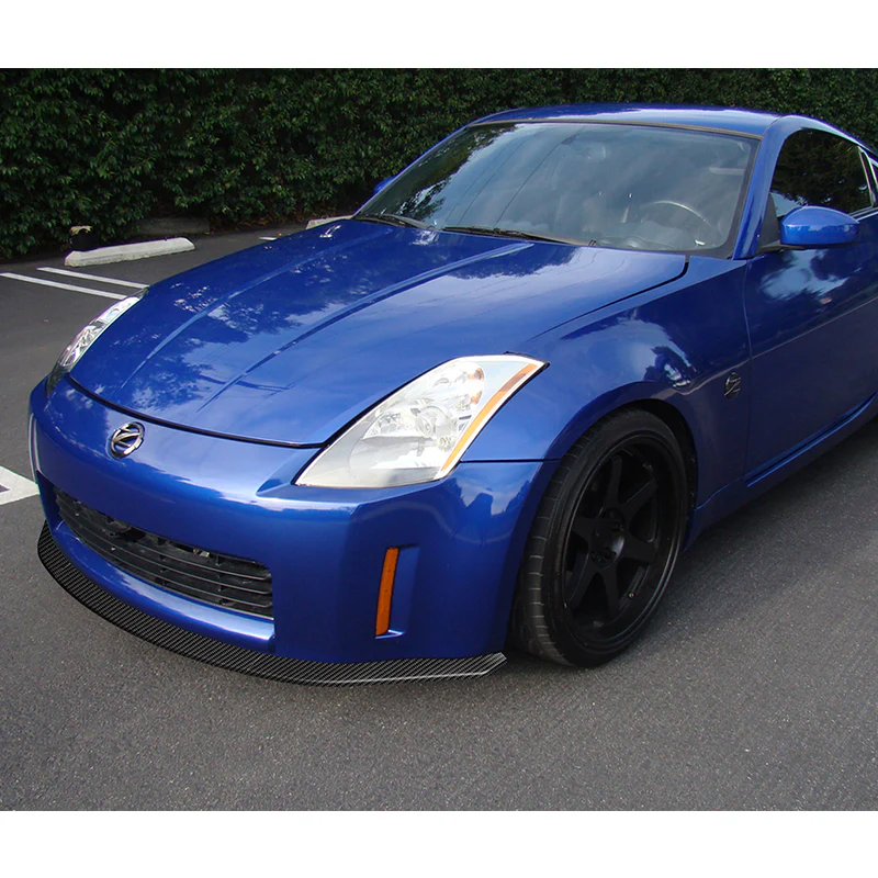 For 2003-2005 Nissan 350Z Z33 CT-Style Carbon Look Front Bumper Body Splitter Spoiler Lip 3PCS - Image 5