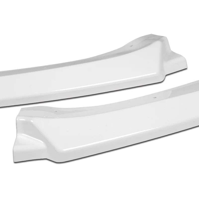For 2017-2021 Honda Civic Hatchback Painted White MUG Front Bumper Body Splitter Spoiler Lip 3PCS - Image 2