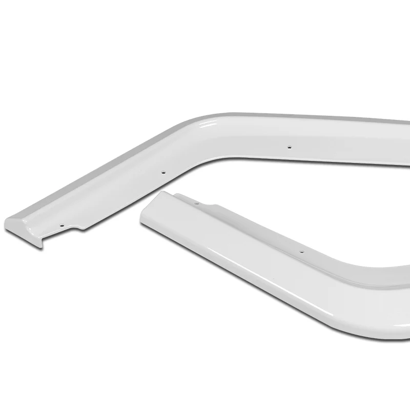 For 2017-2021 Honda Civic Hatchback Painted White MUG Front Bumper Body Splitter Spoiler Lip 3PCS - Image 3