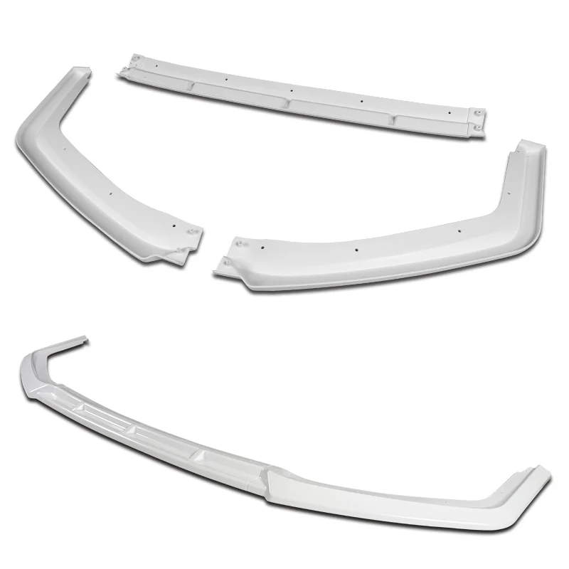 For 2017-2021 Honda Civic Hatchback Painted White MUG Front Bumper Body Splitter Spoiler Lip 3PCS - Image 4
