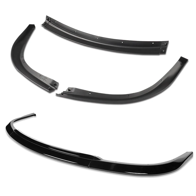 For 2006-2007 Subaru Impreza WRX STi S204 Painted Black Front Bumper Body Splitter Spoiler Lip 3PCS - Image 4