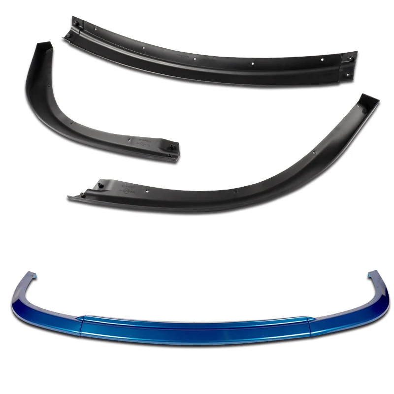 For 2006-2007 Subaru Impreza WRX STi S204 Painted Blue Front Bumper Body Splitter Spoiler Lip 3PCS - Image 4