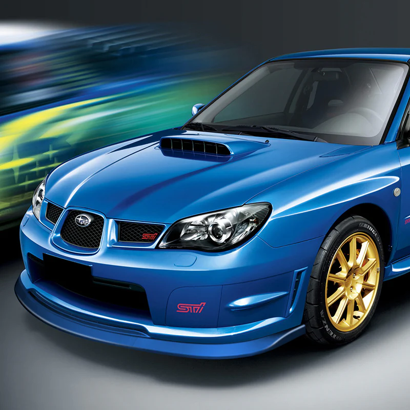 For 2006-2007 Subaru Impreza WRX STi S204 Painted Blue Front Bumper Body Splitter Spoiler Lip 3PCS - Image 5