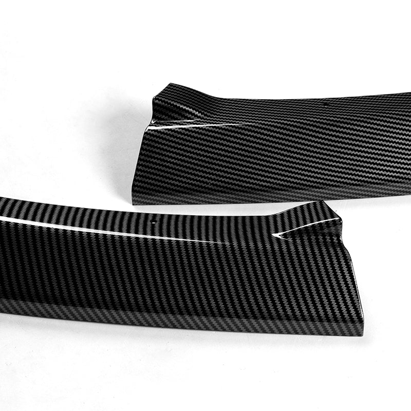 For 2006-2007 Subaru Impreza WRX STi S204 Carbon Look Front Bumper Body Splitter Spoiler Lip 3PCS - Image 2