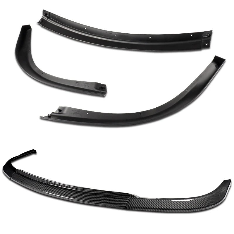For 2006-2007 Subaru Impreza WRX STi S204 Carbon Look Front Bumper Body Splitter Spoiler Lip 3PCS - Image 4