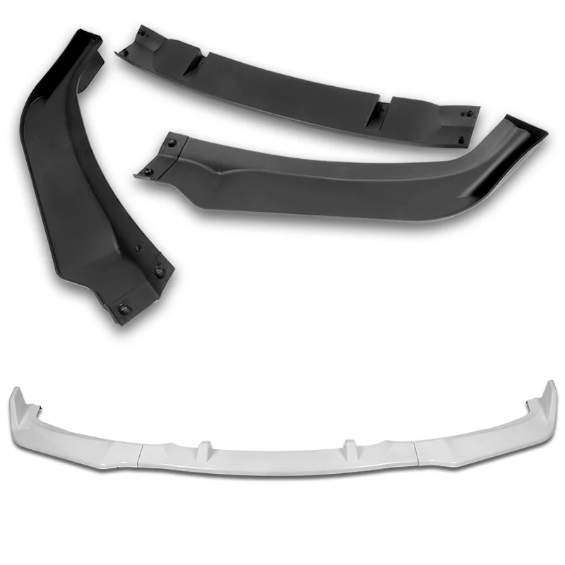 For 2006-2008 BMW E90 E91 3-Series H-Style Painted White Front Bumper Body Splitter Spoiler Lip 3PCS - Image 4