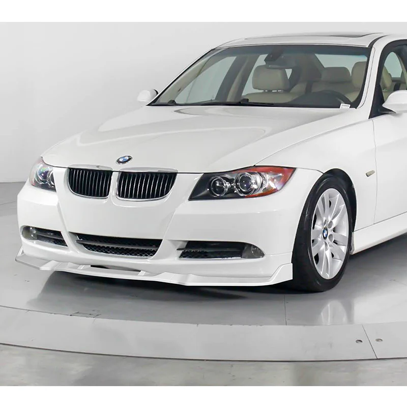 For 2006-2008 BMW E90 E91 3-Series H-Style Painted White Front Bumper Body Splitter Spoiler Lip 3PCS - Image 5