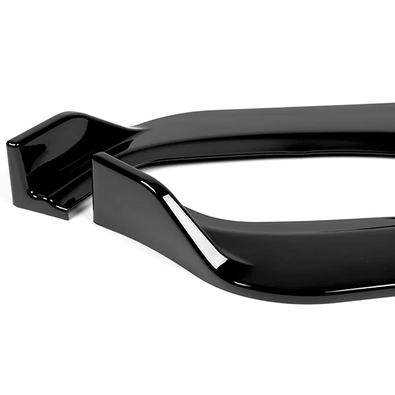 For 2006-2008 BMW E90 E91 3-Series H-Style Painted Black Front Bumper Body Splitter Spoiler Lip 3PCS - Image 3