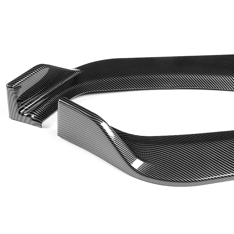 For 2006-2008 BMW E90 E91 3-Series H-Style Carbon Look Front Bumper Body Splitter Spoiler Lip 3PCS - Image 3