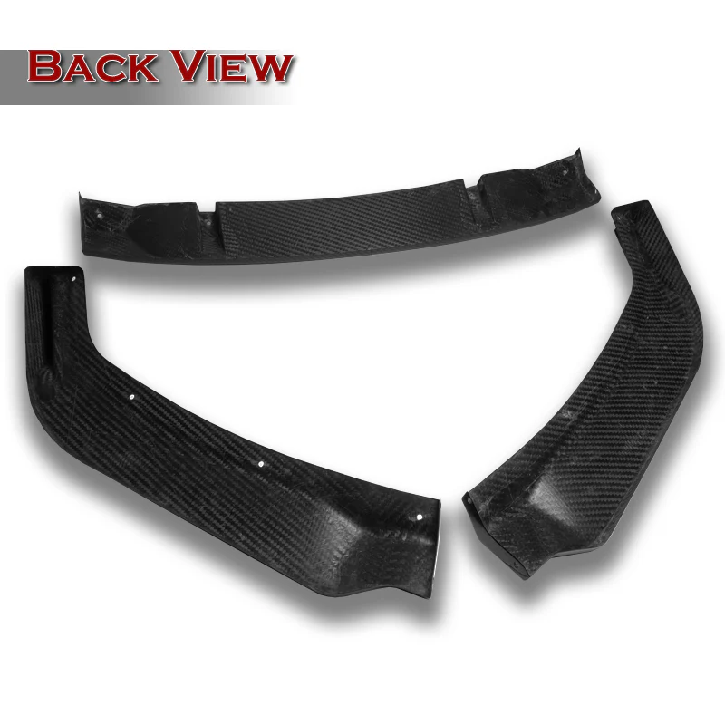 For 2006-2008 BMW E90 E91 3-Series H-Style Carbon Fiber Front Bumper Body Splitter Spoiler Lip 3PCS - Image 4