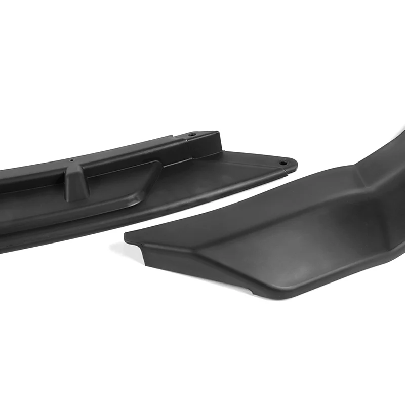 For 2011-2014 Hyundai Sonata STP-Style Matte Black Sport Front Bumper Body Splitter Spoiler Lip 3PCS - Image 2