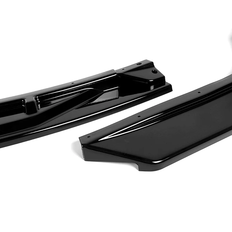 For 2008-2013 Infiniti G37 Coupe Painted Black Sport Front Bumper Body Splitter Spoiler Lip 3PCS - Image 2