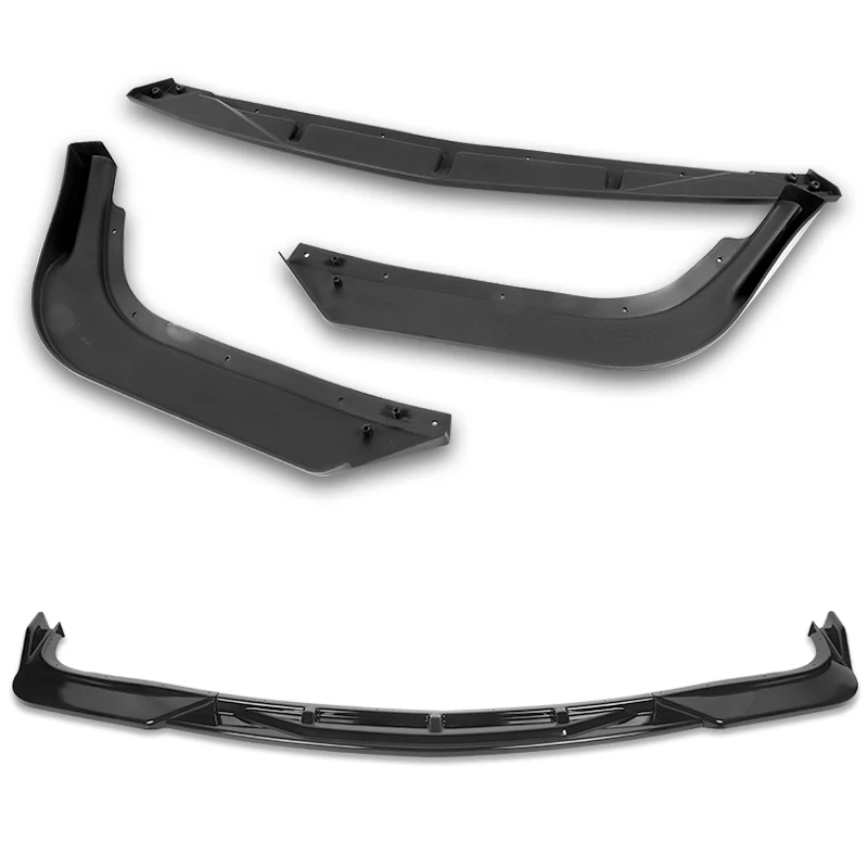 For 2008-2013 Infiniti G37 Coupe Painted Black Sport Front Bumper Body Splitter Spoiler Lip 3PCS - Image 3