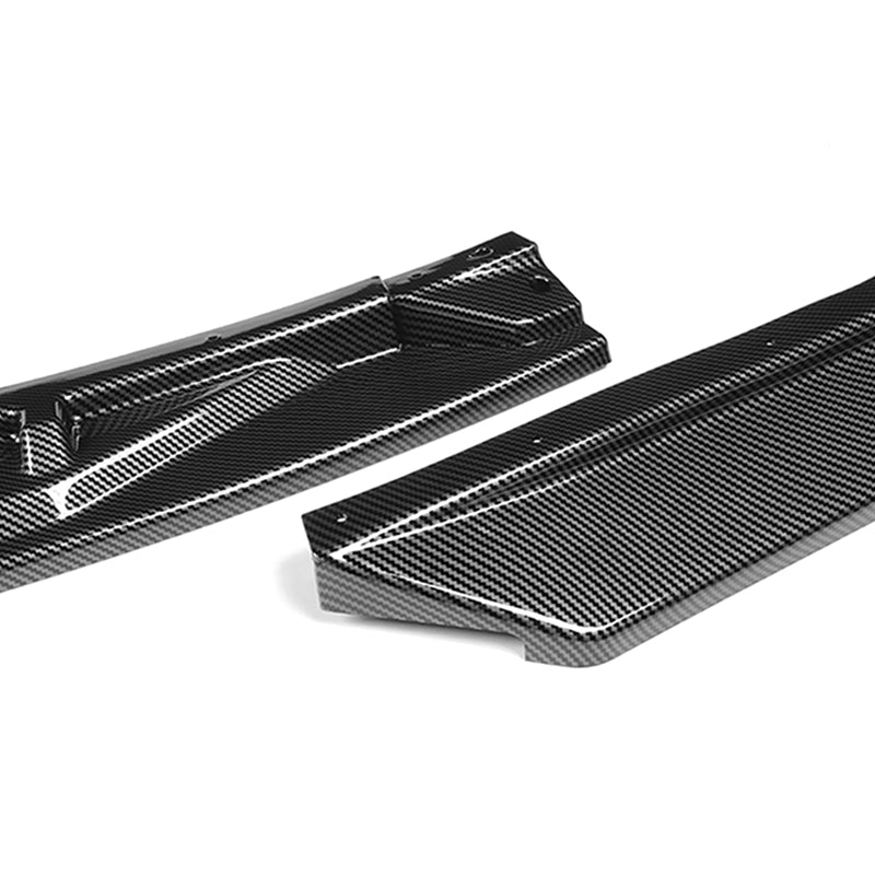 For 2008-2013 Infiniti G37 Coupe Carbon Look Sport Front Bumper Body Splitter Spoiler Lip 3PCS - Image 2
