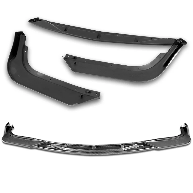 For 2008-2013 Infiniti G37 Coupe Carbon Look Sport Front Bumper Body Splitter Spoiler Lip 3PCS - Image 3