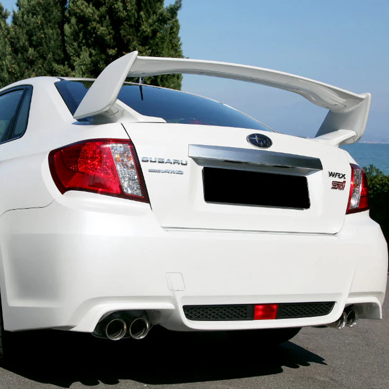 For 2008-2014 Subaru Impreza WRX Painted White ABS Rear Trunk Spoiler Wing - Image 5
