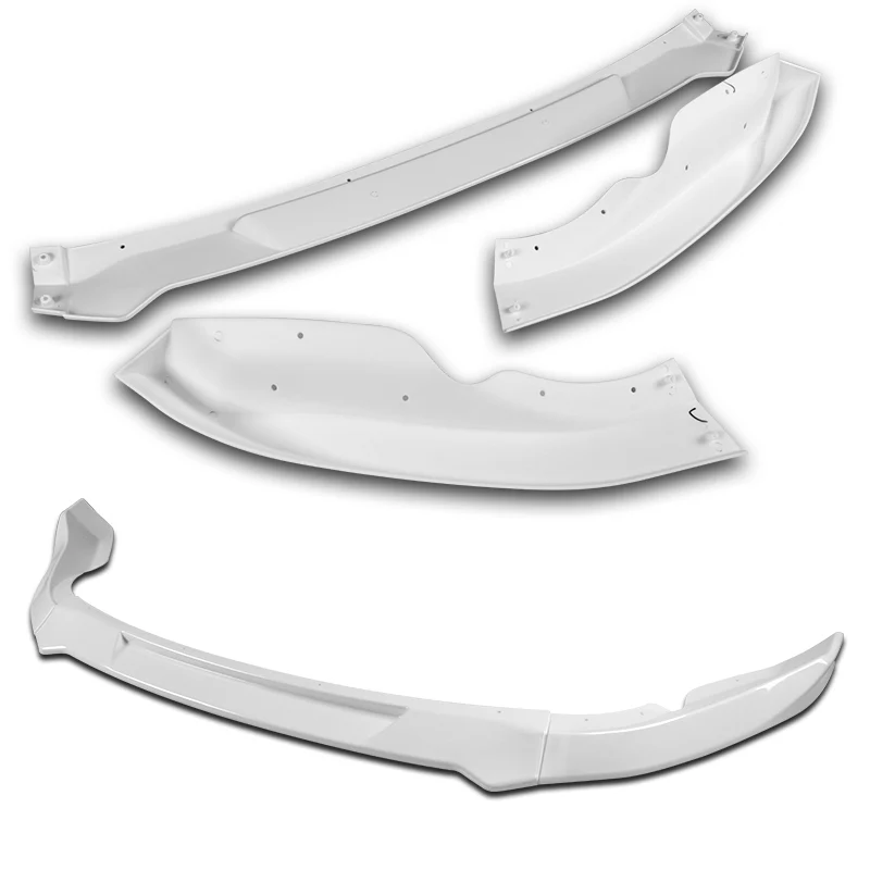 For 2009-2012 Nissan 370Z Z34 CT-Style Painted White Front Bumper Body Splitter Spoiler Lip 3PCS - Image 3