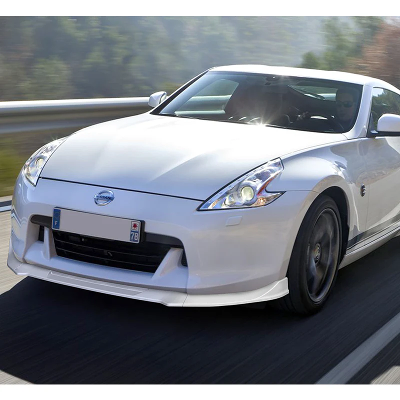 For 2009-2012 Nissan 370Z Z34 CT-Style Painted White Front Bumper Body Splitter Spoiler Lip 3PCS - Image 5