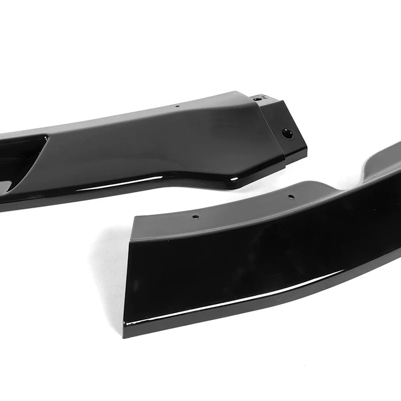 For 2009-2012 Nissan 370Z Z34 CT-Style Painted Black Front Bumper Body Splitter Spoiler Lip 3PCS - Image 2