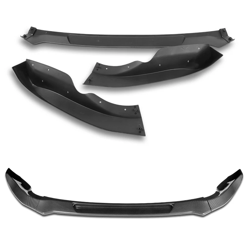 For 2009-2012 Nissan 370Z Z34 CT-Style Carbon Look Front Bumper Body Splitter Spoiler Lip 3PCS - Image 3