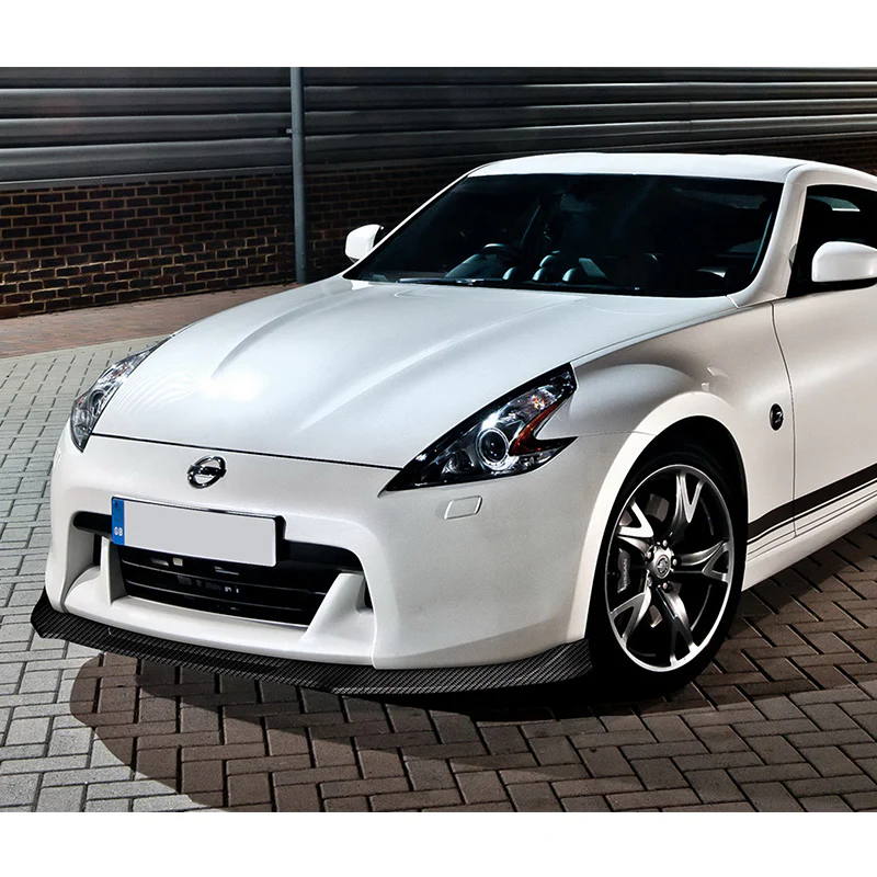 For 2009-2012 Nissan 370Z Z34 CT-Style Carbon Look Front Bumper Body Splitter Spoiler Lip 3PCS - Image 5