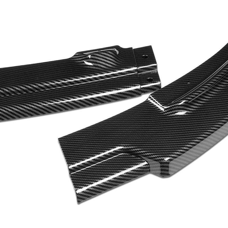 For 2010-2013 Infiniti G37 Sedan 4DR Carbon Look JDM Front Bumper Body Splitter Spoiler Lip 3PCS - Image 4
