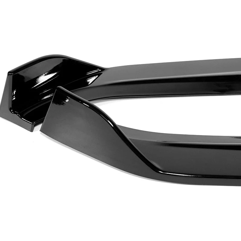 2011-2013 Hyundai Elantra Set of Painted Black Sedan Front Bumper Spoiler Splitter Lip with Windshield Banner - Image 2