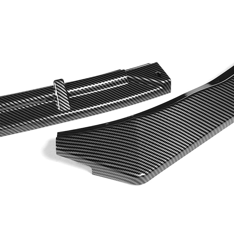 For 2011-2013 Kia Optima STP-Style Carbon Look Front Bumper Body Splitter Spoiler Lip 3PCS - Image 2