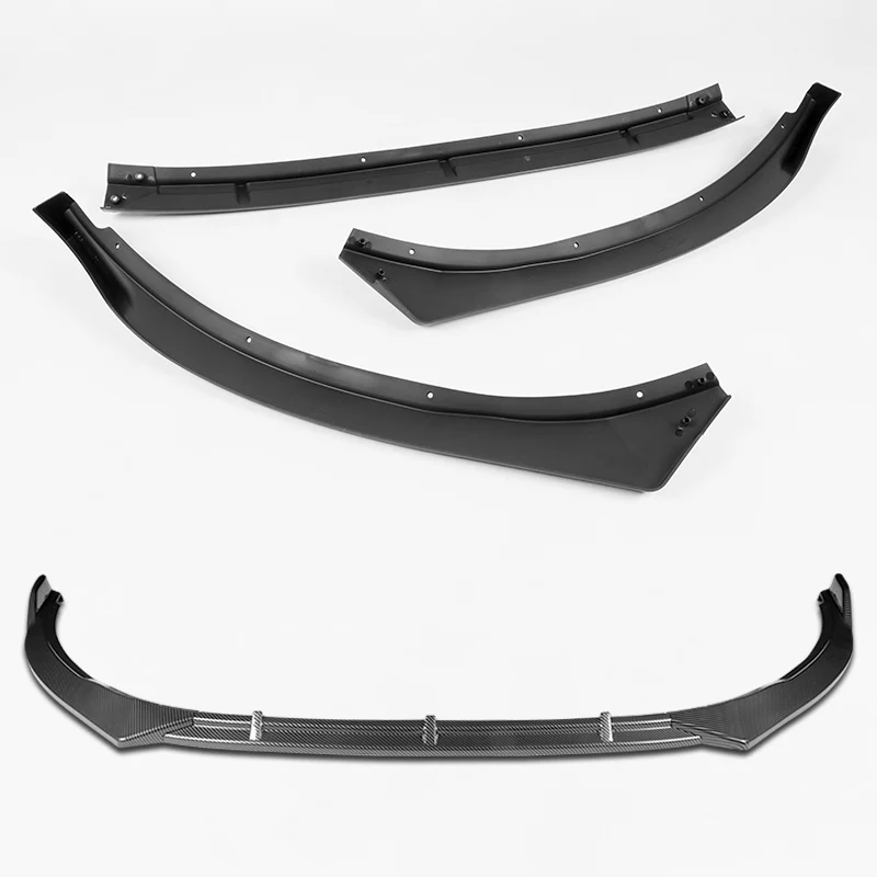 For 2011-2013 Kia Optima STP-Style Carbon Look Front Bumper Body Splitter Spoiler Lip 3PCS - Image 4