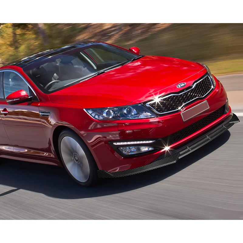 For 2011-2013 Kia Optima STP-Style Carbon Look Front Bumper Body Splitter Spoiler Lip 3PCS - Image 5