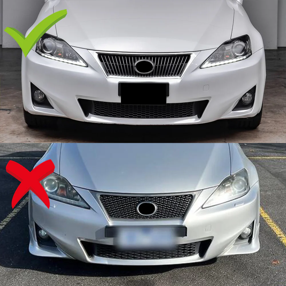 For 2011-2013 Lexus IS250 IS350 Painted White Front Bumper Body Splitter Spoiler Lip 3PCS - Image 6