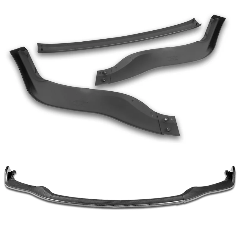 For 2011-2013 Lexus IS250 IS350 Carbon Look Front Bumper Body Splitter Spoiler Lip 3PCS - Image 4